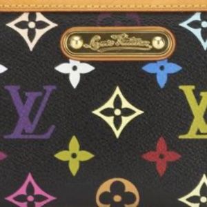 Louis Vuitton  Black Multicolor Canvas Milla Pochette